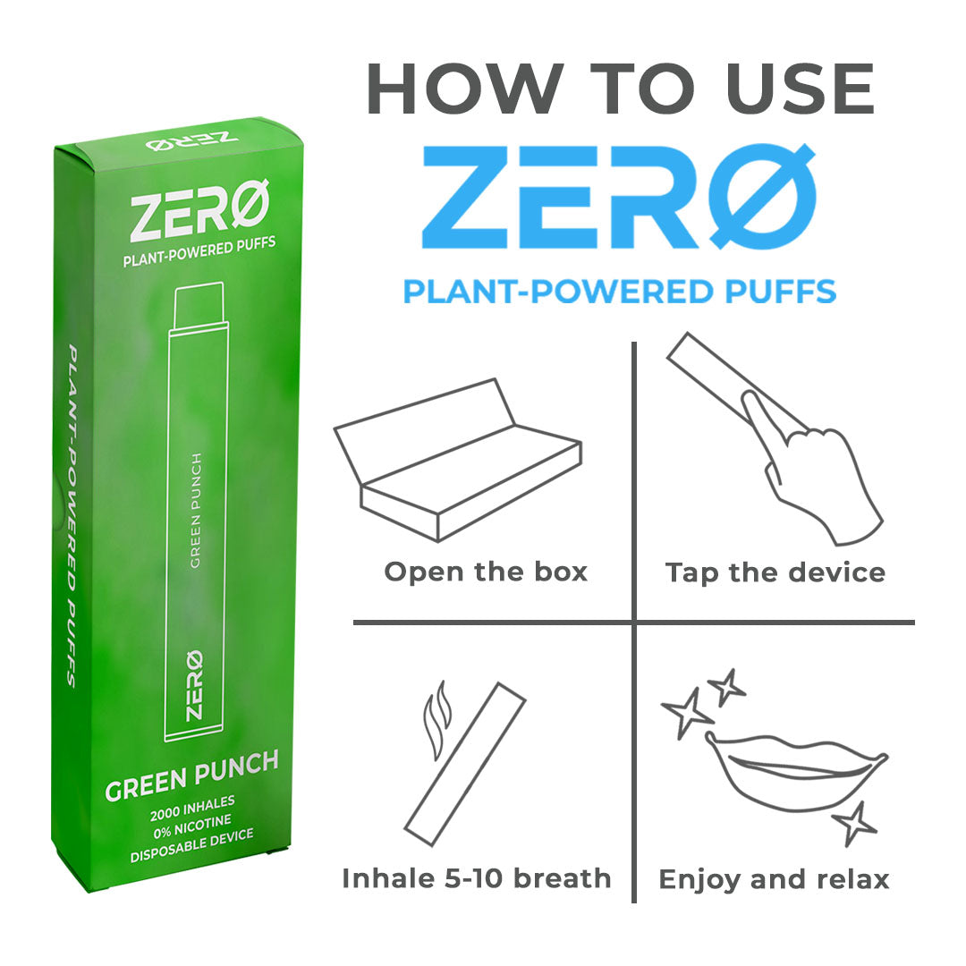 Zero – Plant Powered Aromatherapy Device, Single Pack (Green Punch)